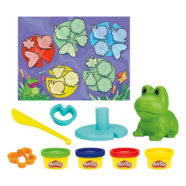 Juguete Preescolar PlayDoh - Rana y Colores - 4 Botes