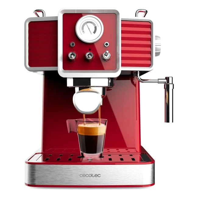 Cafetière Express Power Espresso 20 Tradizionale Light Red 1350W - Technologie ForceAroma - 20 Bars - Vaporisateur Orientable - Double Arrêt Automatique - Plateau Dégouttage Amovible