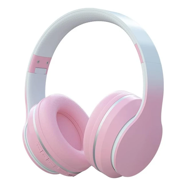 Cuffie Wireless per Bambini Bluetooth - Hifi Stereo - Microfono - SDTF - Rosa