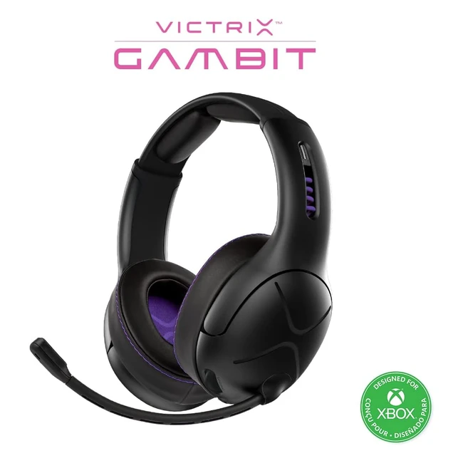 Cuffie da gioco Victrix Gambit per Xbox One Serie XIS - Audio Surround Dolby Atmos - Wireless o Cablate - Diffusori HD da 50mm - Microfono Bidirezionale - Licenza Ufficiale Xbox