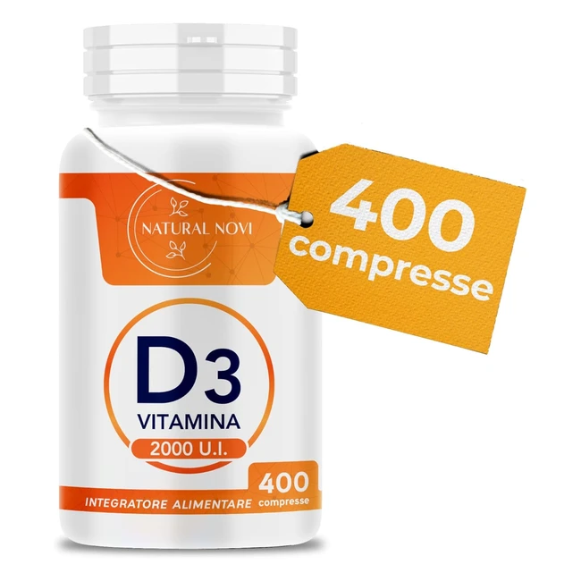 Vitamina D 2000 UI - Alto dosaggio - Supporto immunitario e muscolare