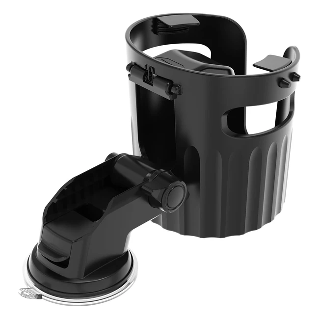 Porte-gobelet voiture avec ventouse | Issyzone | Anti-éclaboussures | Plastique réglable | Supporte jusqu'à 4 livres