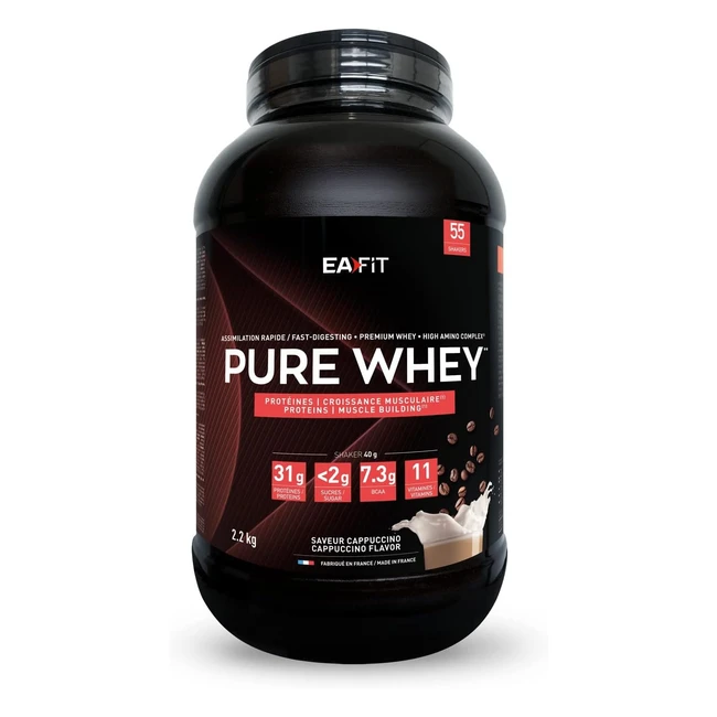 Proteine in polvere Whey Pure Whey Eafit 22 kg - Gusto Cappuccino - Massa muscol