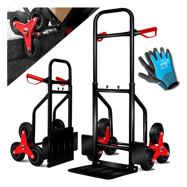 Masko Treppenkarre Sackkarre 200 kg Transportkarre Treppensteiger Stapelkarre kl