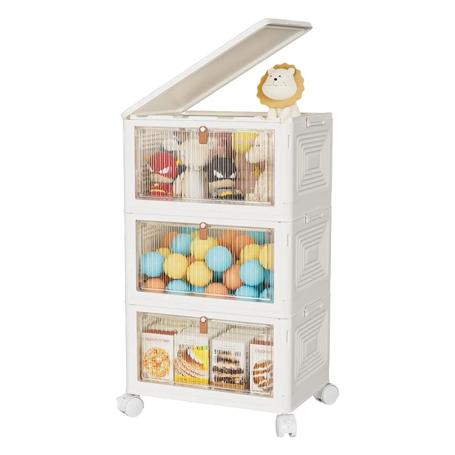 Cajas Almacenaje Plástico 215L con Tapa Di Apilables - Organizadoras con 4 Ruedas Universales