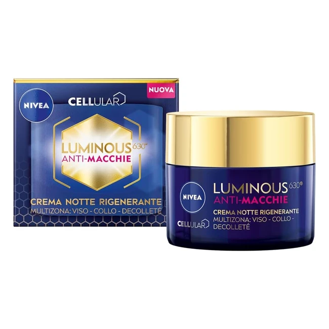 Nivea Cellular Luminous630 Crema Viso Notte 50ml - Antimacchie e Rigenerante
