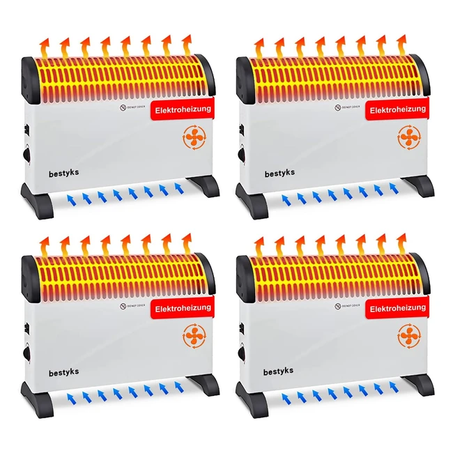 Stufetta Elettrica 2000W Basso Consumo - Riscaldamento Rapido - Protezioni Sicurezza