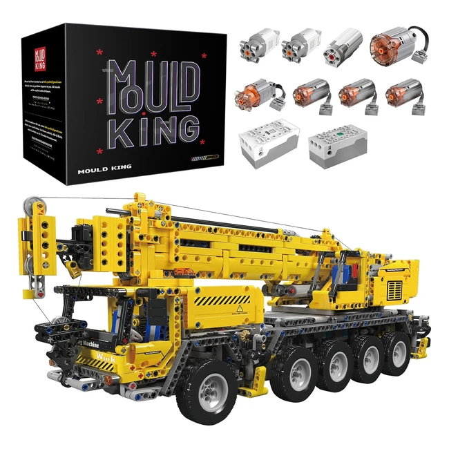 Mould King 17047 Technik Truck Crane Construction Kit MOC Heavy Duty Crane - 2688 Teile - MK Control - Mobile Crane MK II - Kran LKW mit 8 Motoren