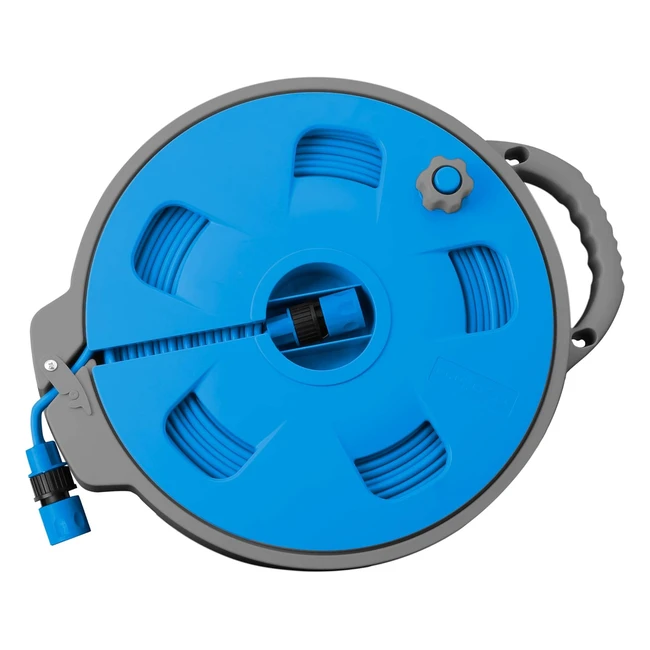 Brunner 7203132N Avvolgitubo Roll On 20 con Tubo Piatto 15m - BluGrigio