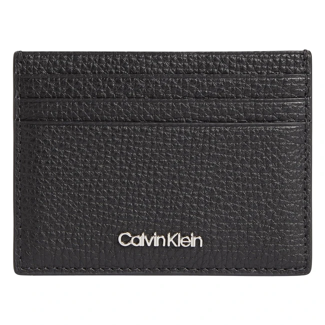 Porte-carte Calvin Klein Homme Minimalism Cardholder Cuir Noir CK Black