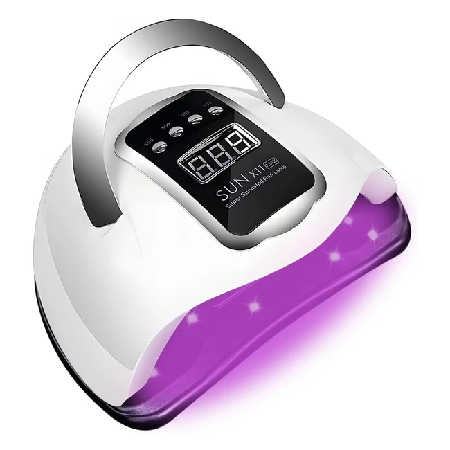 Lámpara UV Profesional 280W para Uñas de Gel con Luz Roja y 66 Perlas LED - Secador de Uñas