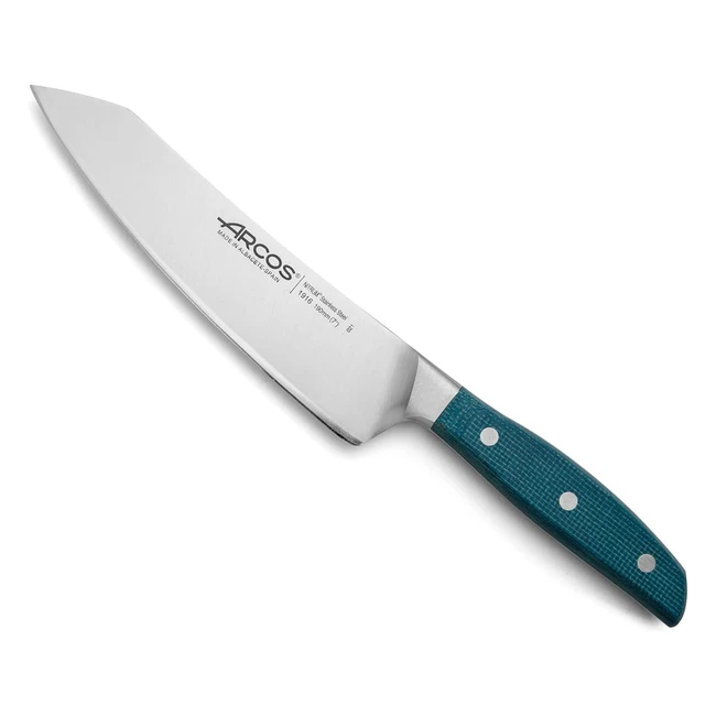 Cuchillo Santoku Arcos Forjado Acero Inoxidable 190mm Serie Brooklyn Azul