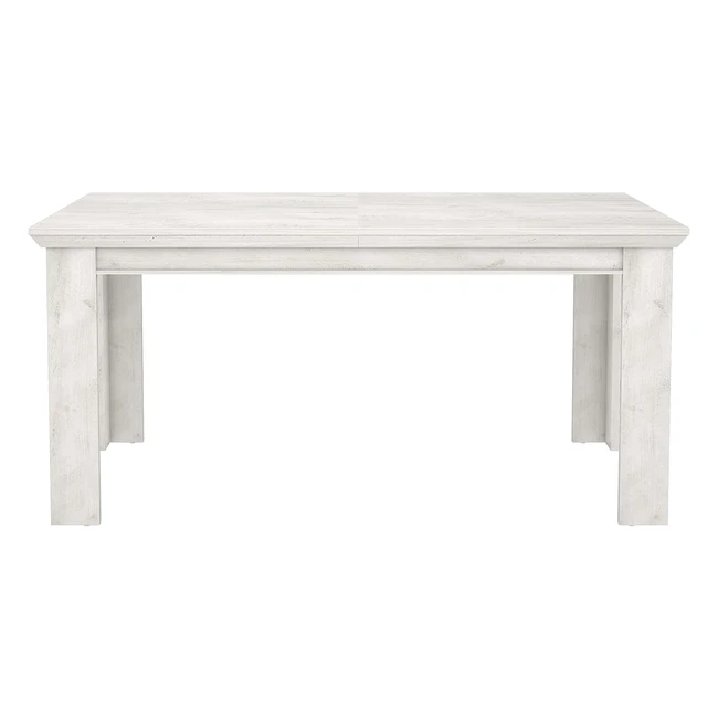 Forte Kashmir Esstisch ausziehbar Pinie weiß 160x75x90cm #Design #Möbel #Esszimmer