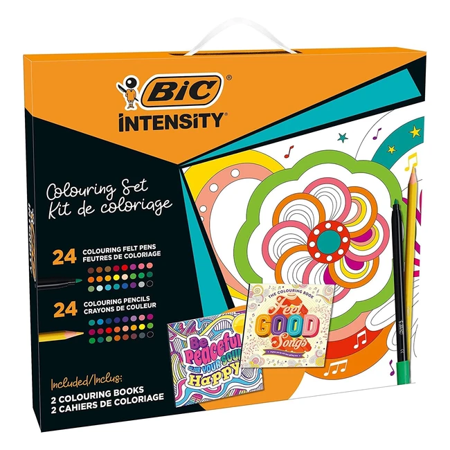BIC Intensity Set de Colorear - Rotuladores y Lpices de Colores - Regala Creat