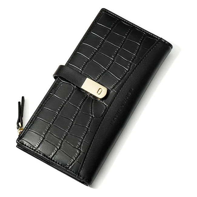 David Jones Portefeuille Femme Grande Capacité Portemonnaie Long Simili Cuir PU