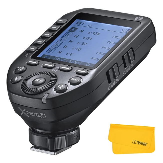 Godox XproIIC Disparador Flash Canon TTL 24G Inalmbrico HSS 18000s Bluetooth 