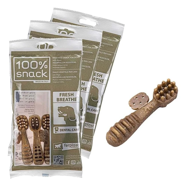 Ferplast Snack per Cani 100 Naturale - Kit da 3 Confezioni 186g