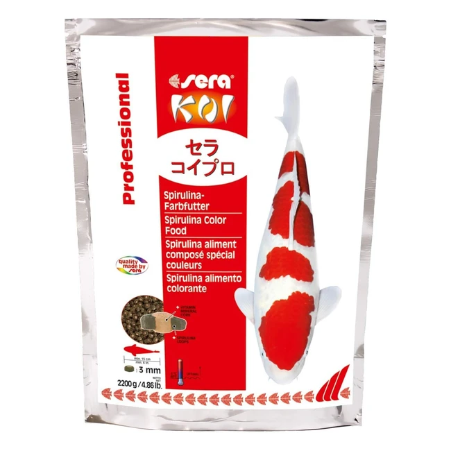 Sera Mangime Granuli Koi Prof Spirulina 2200g - Crescita Ideale e Colori Perfetti