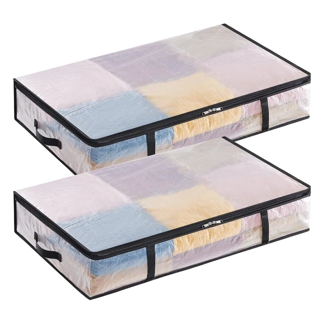 Bolsas Almacenaje Ropa Transparentes 60L - Lifewit - Ref. 12345 - Asas - Plegable PP - Organizador Armario - Mantas Juguetes