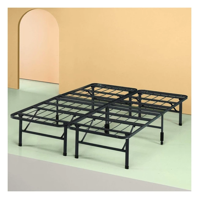 Zinus 35 cm Smartbase Lattenrost ohne Montage Metallbettgestell einfache Montage Unterbettkasten 180 x 200 cm Schwarz