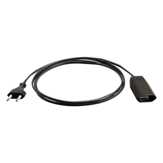 Cable Alargador Euro 5m 230V 25A - Uso Interior - Negro - 50152