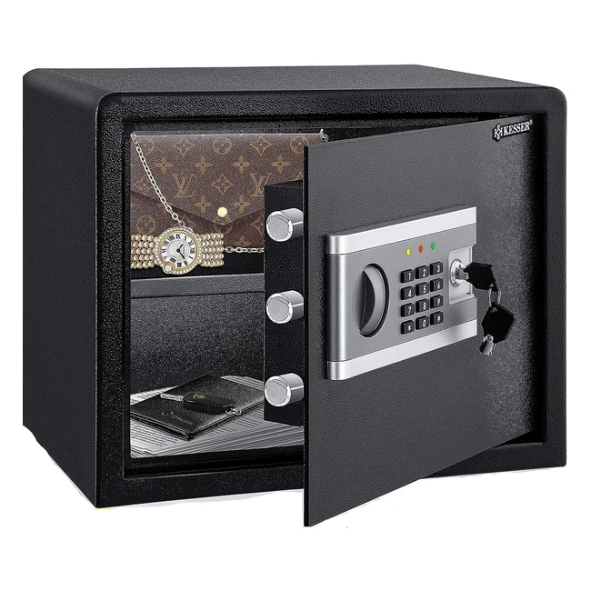 Kesser Elektr Tresor 31x20x20cm - Elektronischer Safe mit Doppelbolzenverriegelu