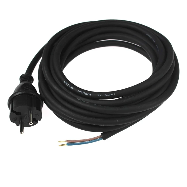 Cable de Conexin 5m 230V 16A H07RNF 2x15 - Schwabe - Ref 70558 - Enchufe Cruz