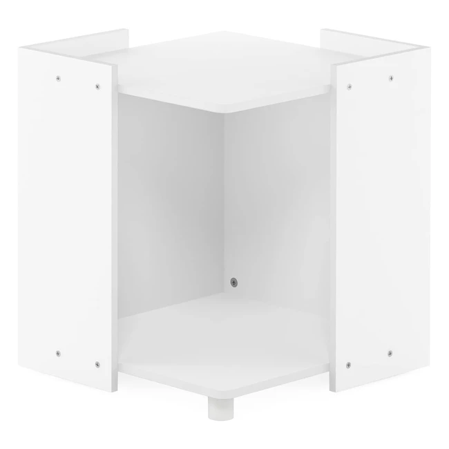 Litire Blanc Uni Furinno Peli - Meubles Simples et Multifonctionnels - Bois Composite de Qualite - Supporte Jusqua 11 kg