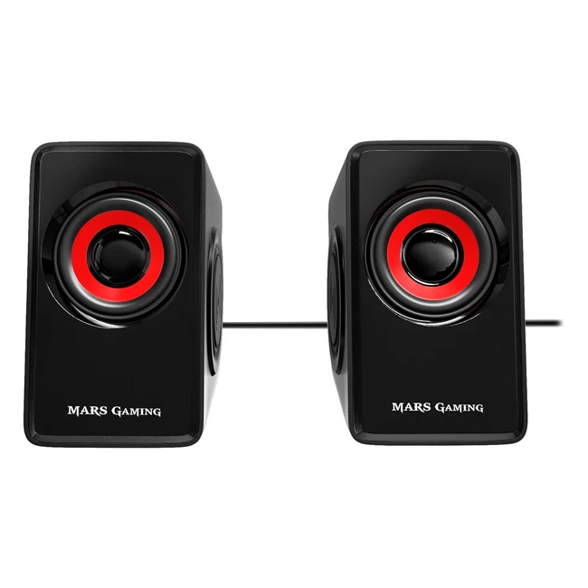 Enceintes de jeu Mars Gaming MS1 10W Subwoofer Jack 3.5mm et USB - Noir