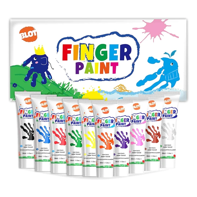 Kit de peinture enfant 10 couleurs lavables - Non toxique - Artisanat cadeaux 36