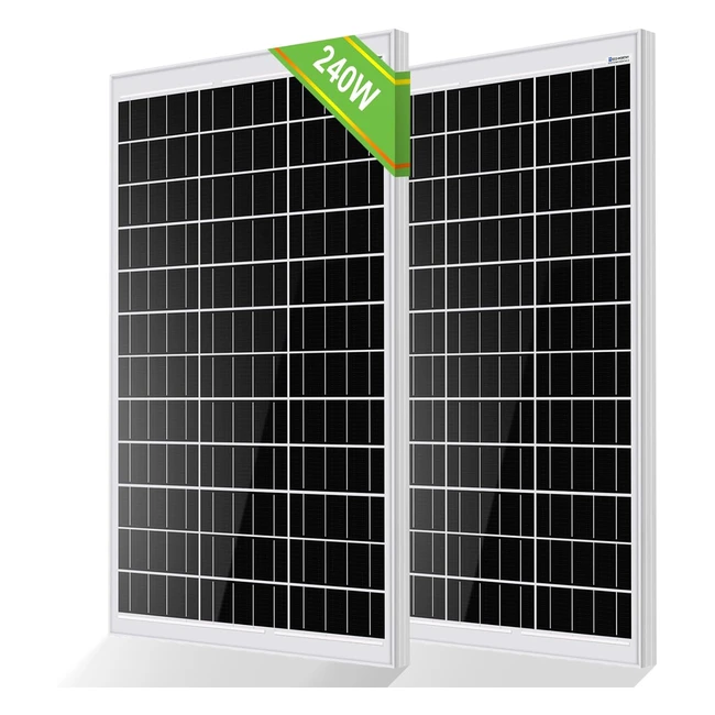EcoWorthy 200W 240W Monocrystalline Solar Panel Kit - 2 Pieces 120W Panels