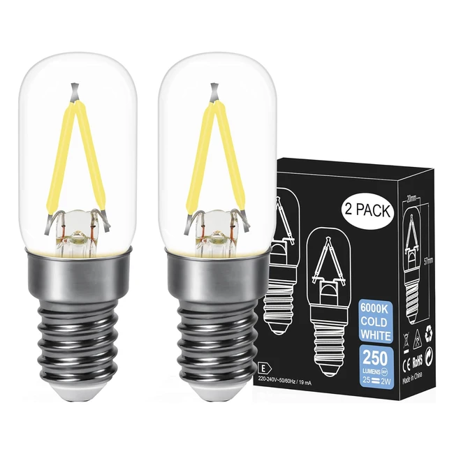 Ampoule LED E14 pour réfrigérateur Blanc Froid 6000K 250lm 25W équivalent