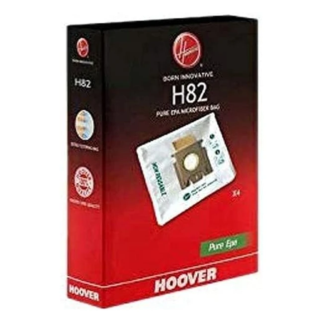Sacs Aspirateur Hoover H82 Microfibre Pure EPA Antiodeur Extra Larges - Lot de 4