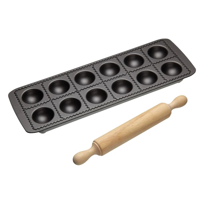 Kit Pasta Rellena World of Flavors con Bandeja Antiadherente - Rodillo de Madera