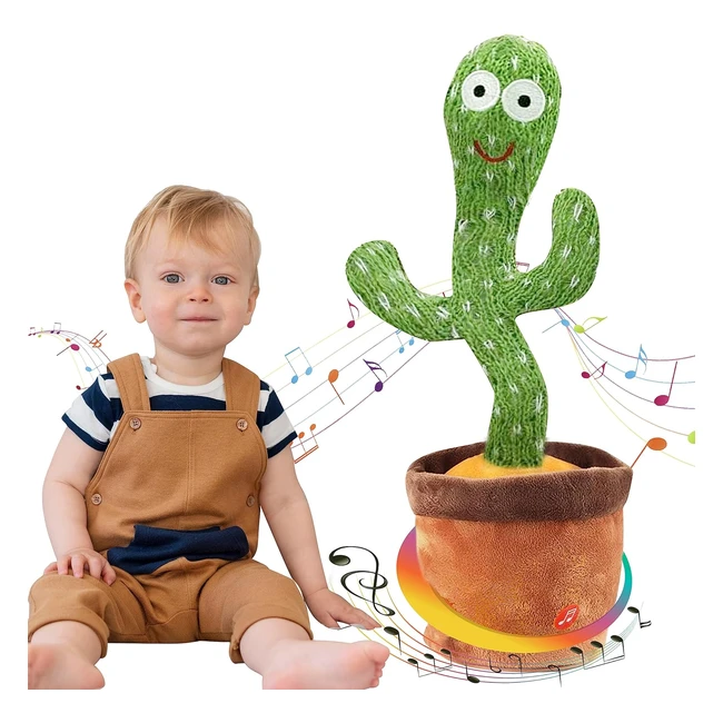 Peluche Cactus Dansant et Rptant - Jouet Interactif Enfant - Cactus Chantant