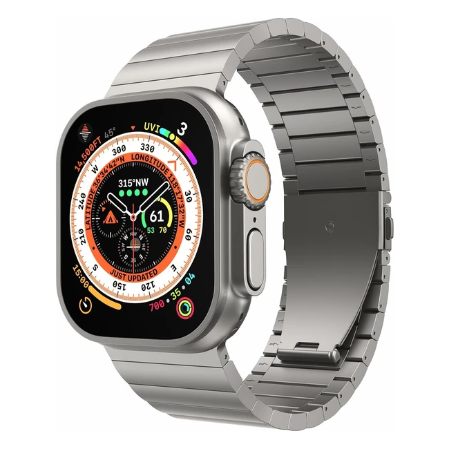 Pulsera de Titanio Lululook para Apple Watch Ultra 49mm - Ultraligera Grado 2