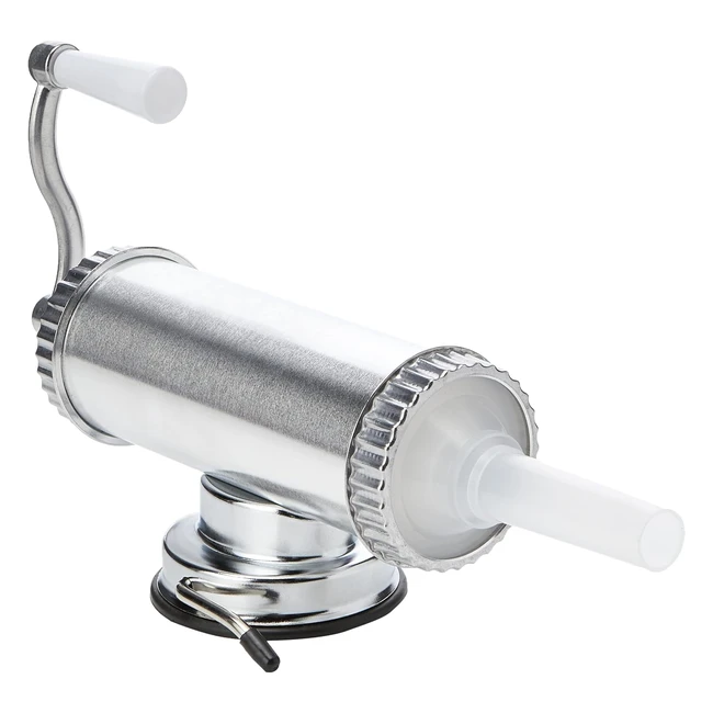 KitchenCraft Home Made Sausage Maker Machine | Butcher-Style Sausages | Easy Manual Crank | 3 Nozzles | Gift Box