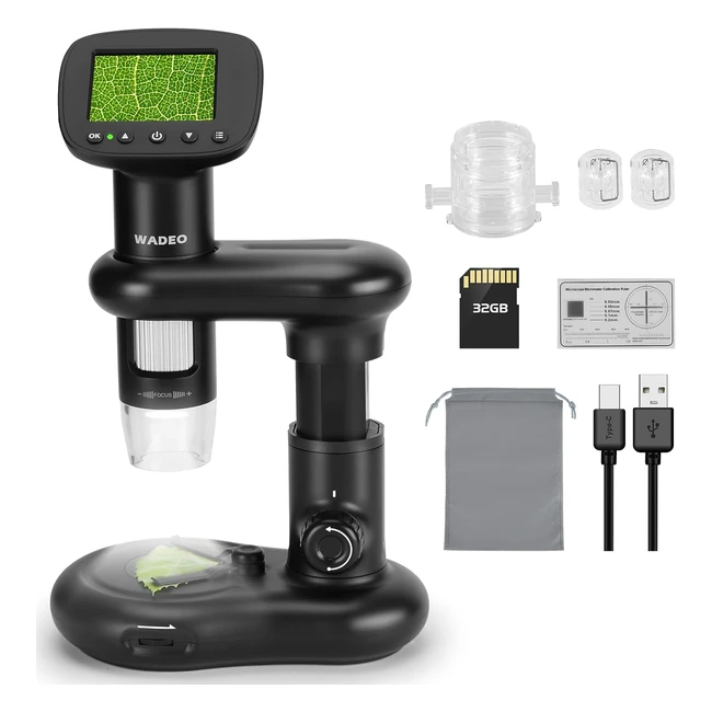 Microscopio Digital de Mano 1000x con Pantalla LCD de 2 - Wadeo