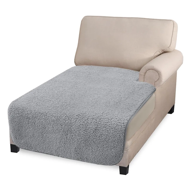 Granbest Protection d'Assise pour Méridienne de Canapé d'Angle - Ultra Douce & Antidérapante - Gris Clair