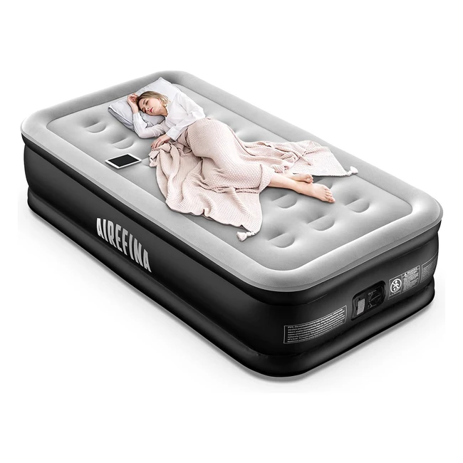 Colchón Hinchable Individual Airefina 190x99x46cm con Bomba Eléctrica Incorporada