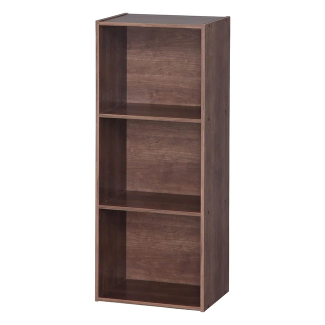 Iris Ohyama Meuble de Rangement Bibliothèque CX3FN Marron - Grande Capacité Multifonctionnel