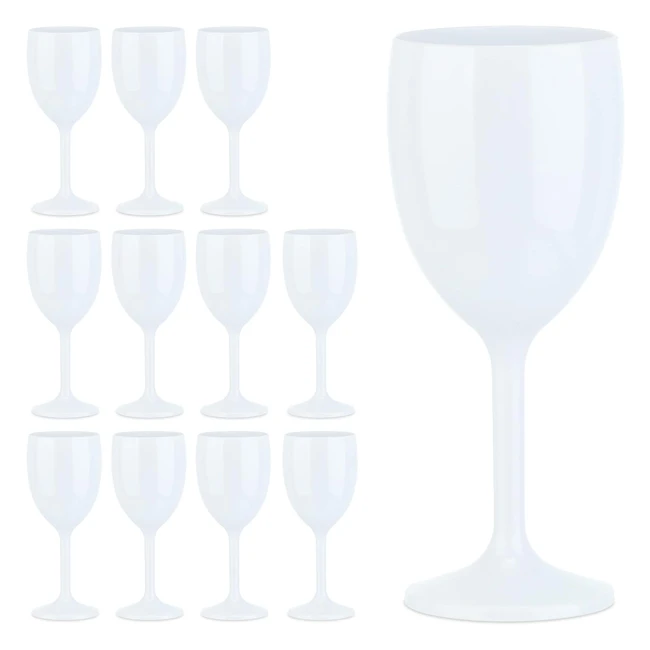 Lot de 12 Verres Vin en Plastique Incassable - Relaxdays - Rf12345 - Soires