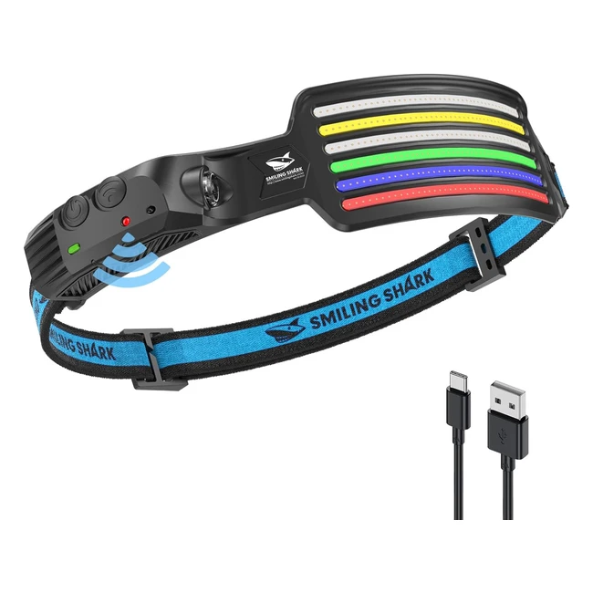 Linterna Cabeza Smiling Shark 230 - Gran Angular - 6 Tiras Luz - Recargable - Impermeable