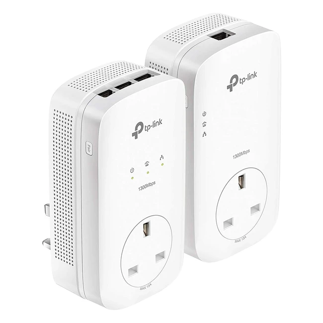 tplink tlpa8033pkit av1300 3port gigabit passthrough powerline adapter