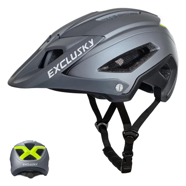 Casco de Bicicleta Exclusky Adulto Hombre Mujer Visera Ajustable 5661cm - Ref. 5661