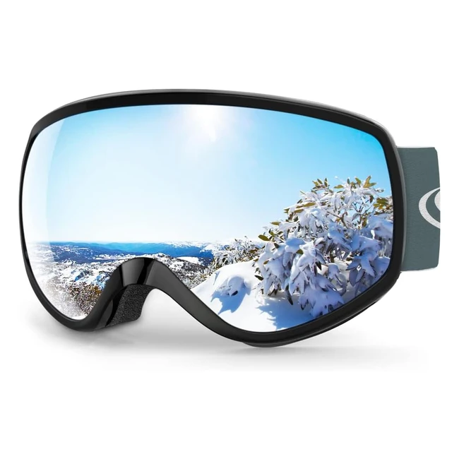 Masque de ski enfant Findway 3-14 ans anti-UV antibuée - Compatible avec casque