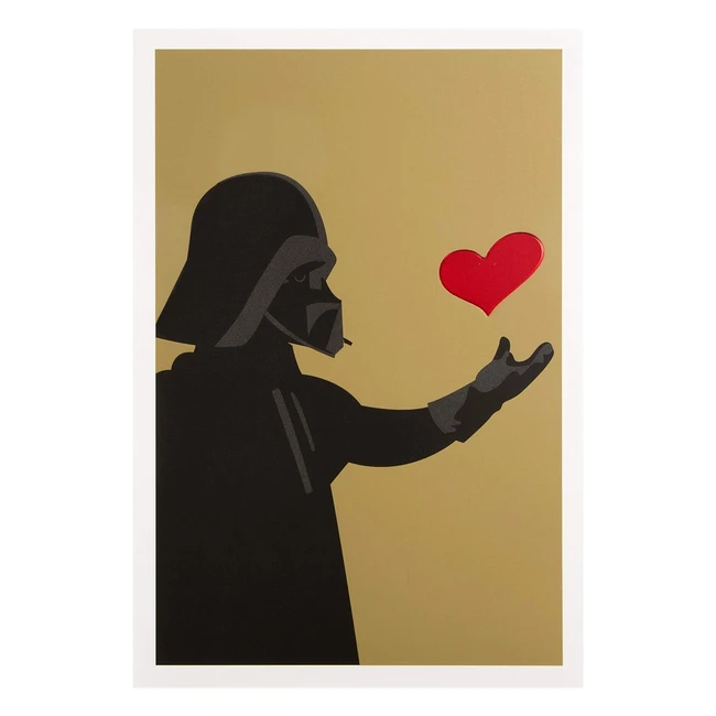 Tarjeta de San Valentn Darth Vader Hallmark Diseo en Relieve 1234 Amor Fuer