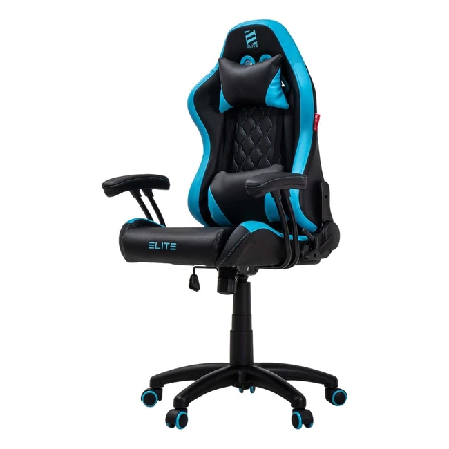 Elite Gaming Stuhl Pulse Kinder Ergonomischer Brostuhl Racing Gamingstuhl Schwarzblau