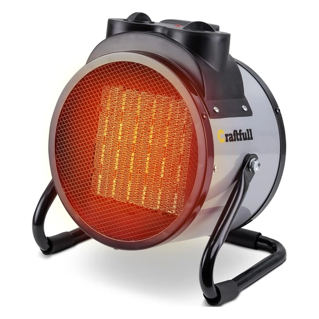 Craftfull Heizlüfter Bauheizer HL1000 - Keramik Heizstrahler 3000 Watt - Elektroheizung energiesparend