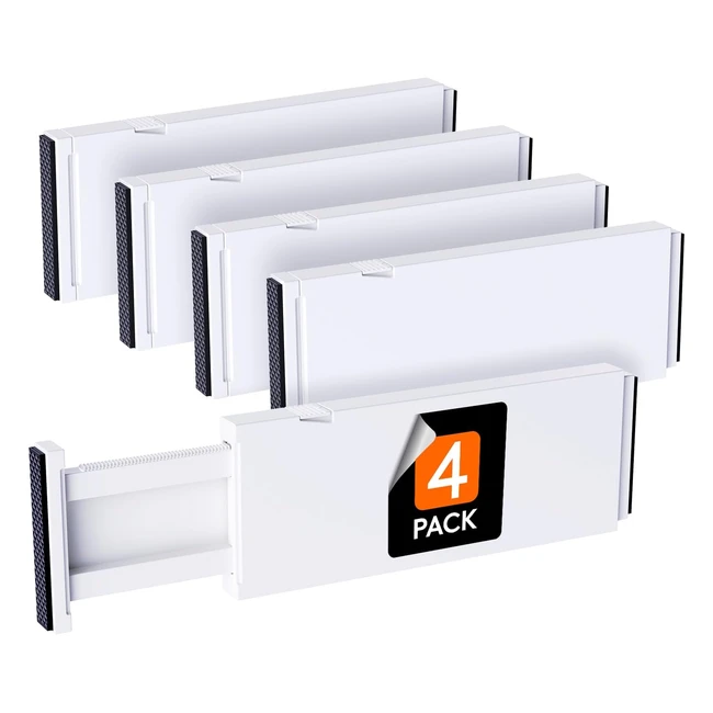 Lot de 4 Sparateurs de Tiroir en Plastique - Lifewit - Rf. 12345 - Extensibles 28-445 cm